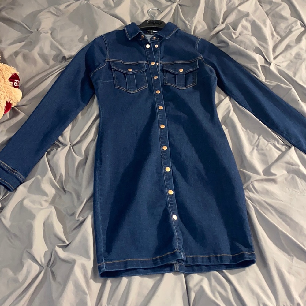 Denim Button Up Dress